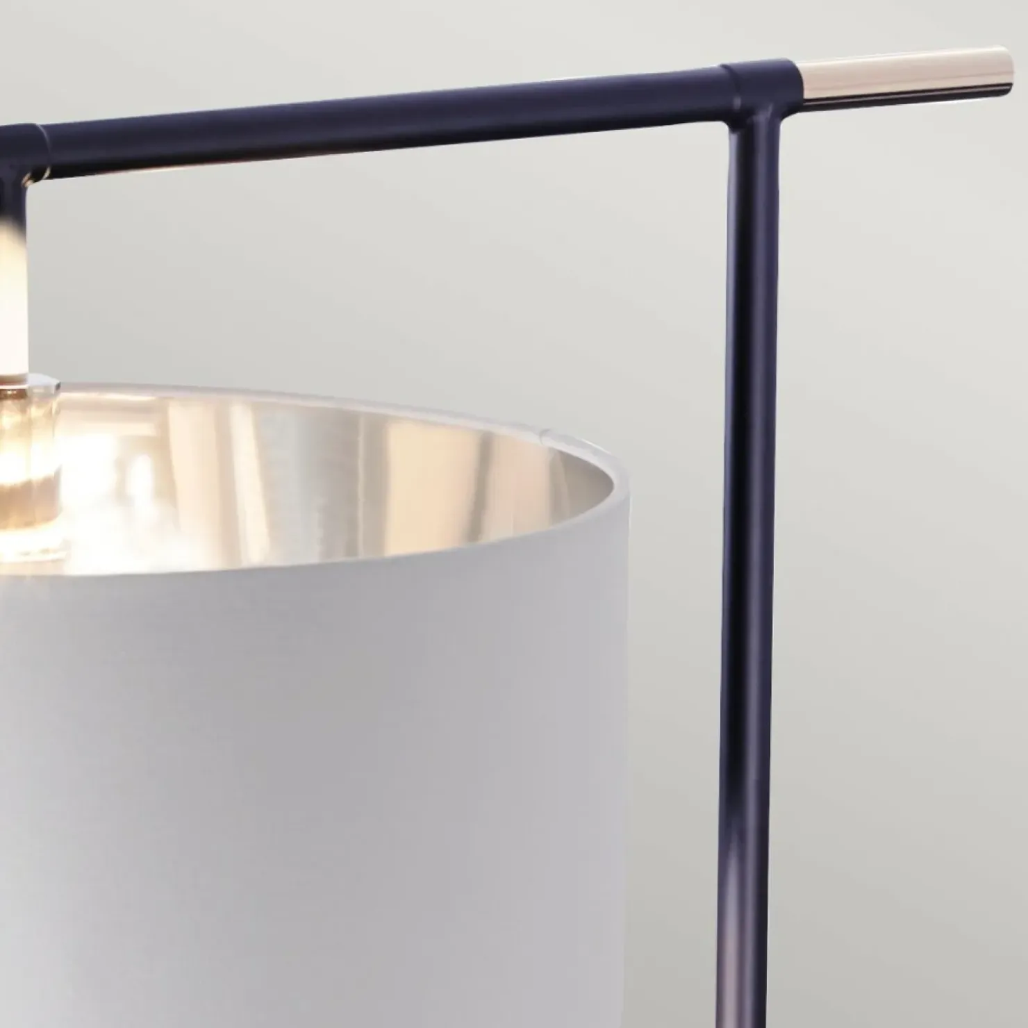 Wysoka lampa podłogowa z abażurem BALANCE-FL-BKPN z serii BALANCE*Sklep Kaja Shop