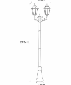 Wysoka zewnętrzna lampa stojąca K-7006A2/2 czarna LOZANA | Kaja*Sklep Kaja Sale