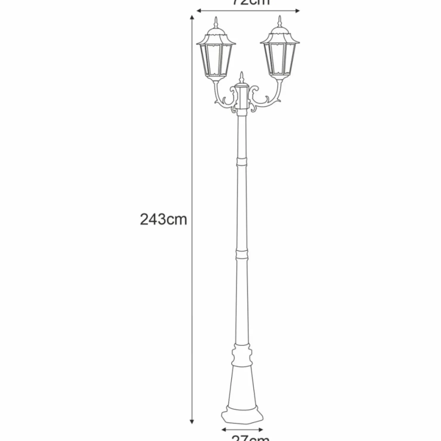 Wysoka zewnętrzna lampa stojąca K-7006A2/2 czarna LOZANA | Kaja*Sklep Kaja Sale