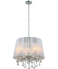 Żyrandol abażurowy glamour MDM-2572/5 W CORNELIA | Kaja Oświetlenie*Sklep Kaja Fashion