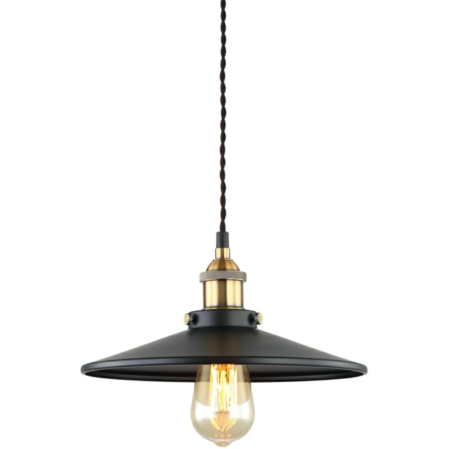Flash Sale Sklep Kaja Żyrandol industrialny zwis MDM-3458/1M BK+GD VERDA | Kaja Oświetlenie