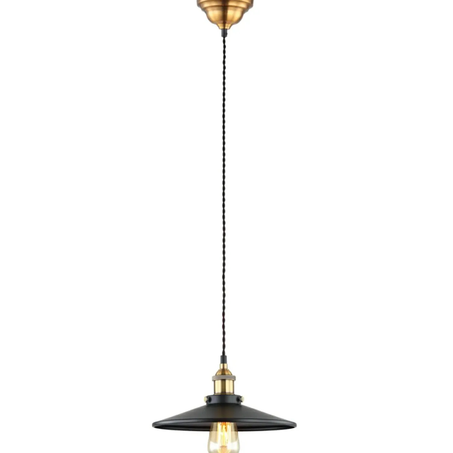 Flash Sale Sklep Kaja Żyrandol industrialny zwis MDM-3458/1M BK+GD VERDA | Kaja Oświetlenie