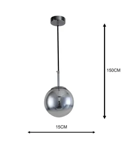 Cheap Sklep Kaja Żyrandol z chromowanym, okrągłym kloszem LP-2844/1P S CH z serii PALLA