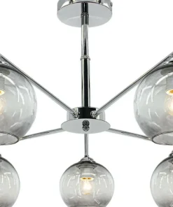 Hot Sklep Kaja Żyrandol z kloszami w stylu lampionów 1859/5 8C | Kaja Oświetlenie chrom