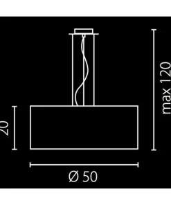 Store Sklep Kaja Żyrandol z metalicznym abażurem ⌀50cm 67543 NODO | Kaja Oświetlenie