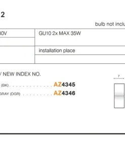 Zewnętrzna lampa ścienna dwukierunkowa AZ4345 REZIA | Kaja Oświetlenie*Sklep Kaja Discount