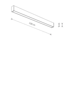 Zewnętrzna lampa plafon LED 100cm 3000K 11361 OUTLINE LED | Kaja*Sklep Kaja Cheap