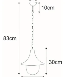 Zewnętrzna lampa wisząca na łańcuchu K-8131 CZ BOSTON | Kaja*Sklep Kaja Outlet