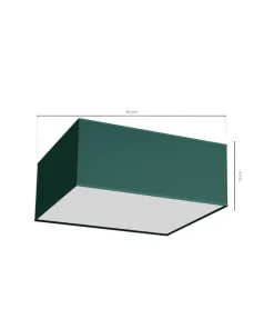 Zielona lampa sufitowa, prostokątny plafon MLP7875 z serii VERDE | Kaja Oświetle*Sklep Kaja New