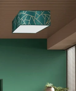 Zielona lampa sufitowa z ciekawym wzorem MLP7575 z serii ZIGGY | Kaja Oświetleni*Sklep Kaja Shop