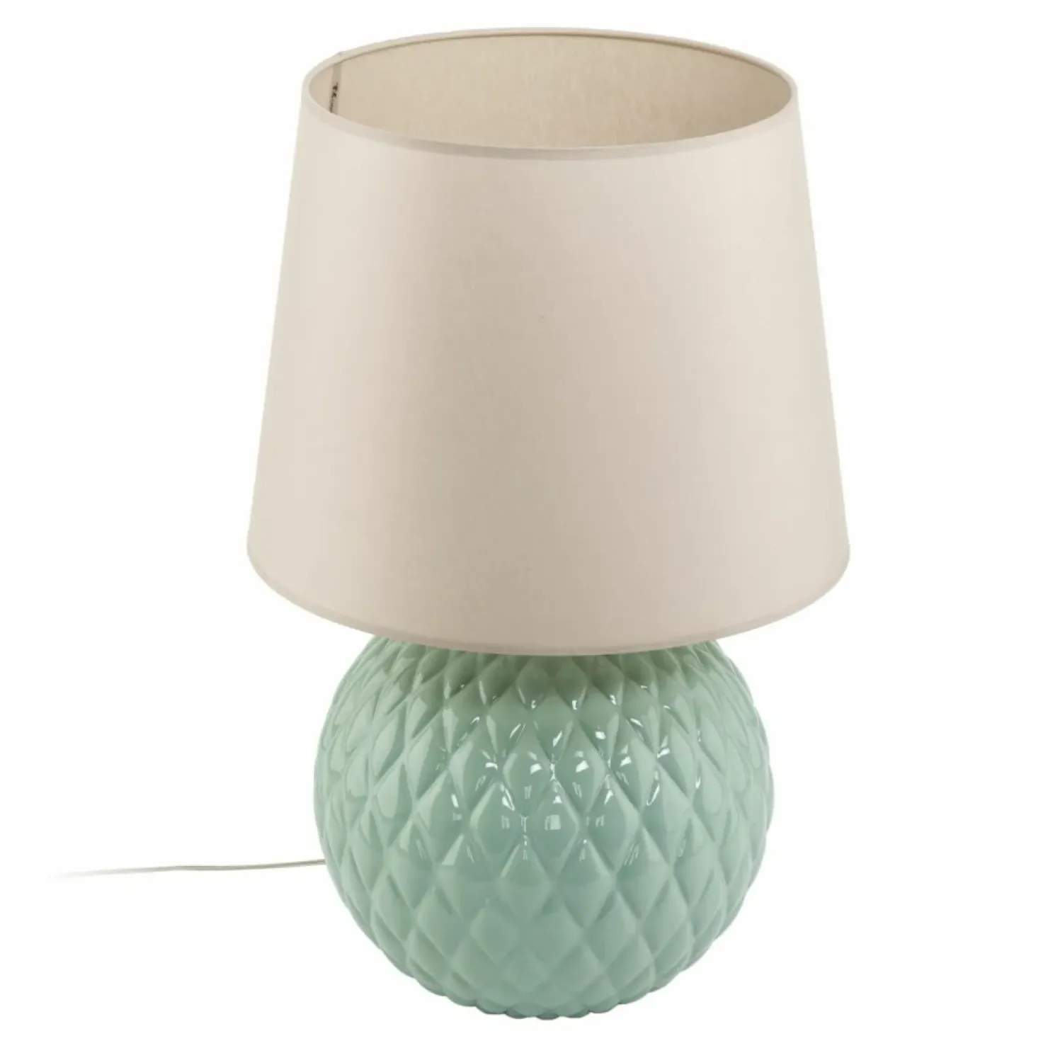 Zielona lampka nocna z beżowym abażurem TK 5904 SANTANA | Kaja*Sklep Kaja Fashion