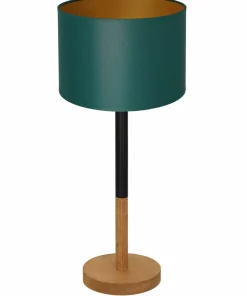 Zielona lampka stołowa, klasyczny abażur LX 3827 z serii TABLE LAMPS*Sklep Kaja Online