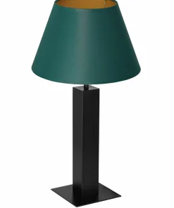 Zielona lampka stołowa, stożkowy abażur LX 3614 z serii TABLE LAMPS*Sklep Kaja Cheap