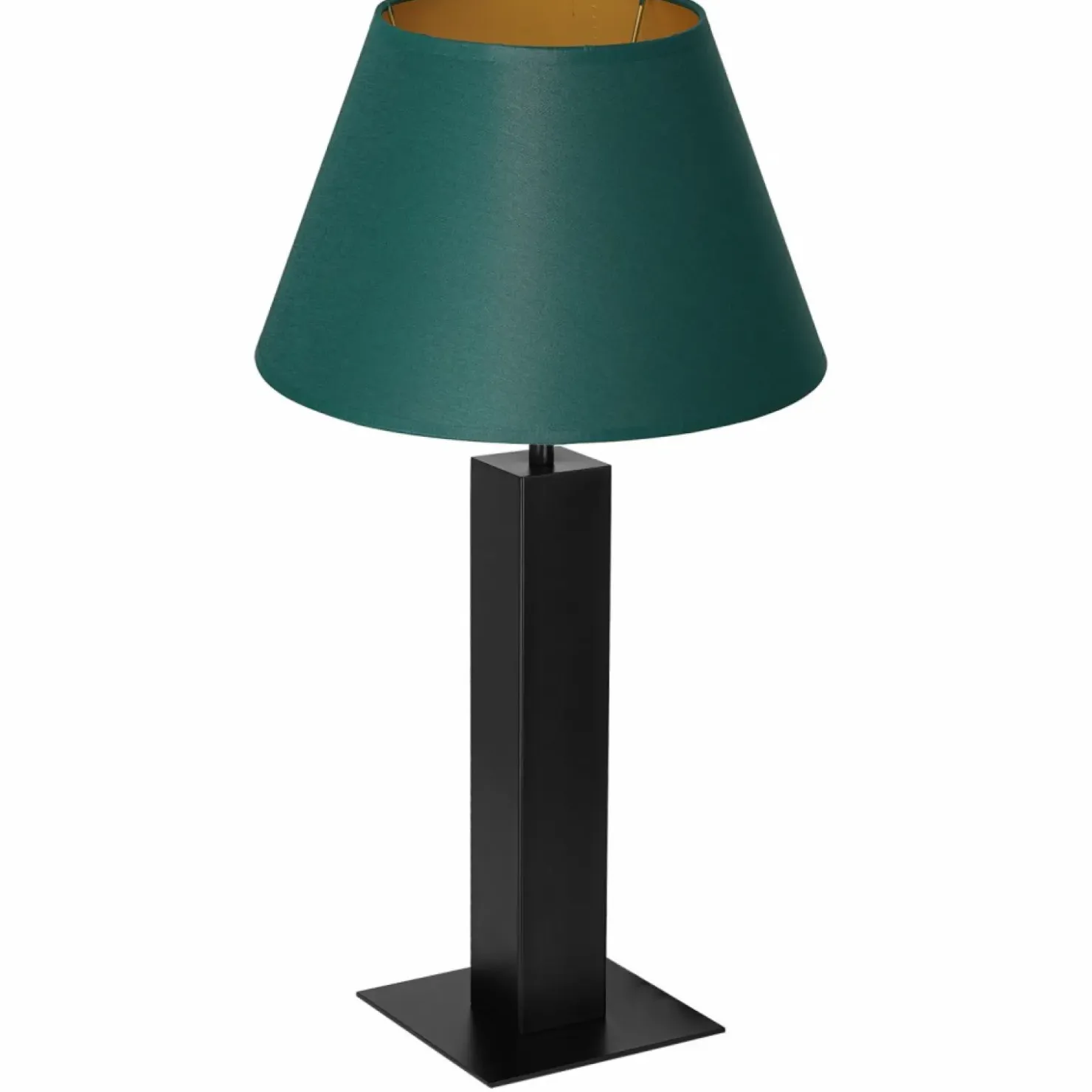 Zielona lampka stołowa, stożkowy abażur LX 3614 z serii TABLE LAMPS*Sklep Kaja Cheap