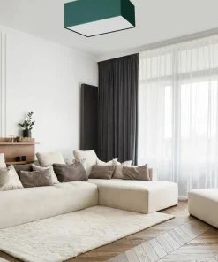 Zielona, prostokątna lampa sufitowa do korytarza MLP7874 z serii VERDE | Kaja Oś*Sklep Kaja Best Sale