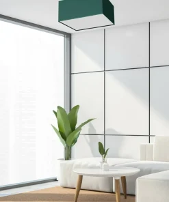 Zielona, prostokątna lampa sufitowa do korytarza MLP7874 z serii VERDE | Kaja Oś*Sklep Kaja Best Sale