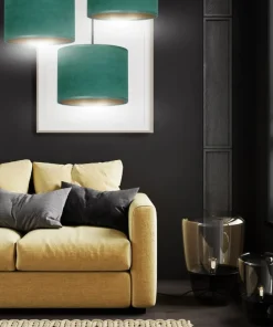 Store Sklep Kaja Zielone abażury na regulowanych zwisach 1051/3PREM HILDE PREMIUM | Kaja