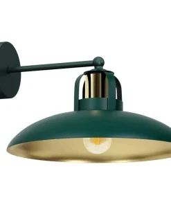 Zielono-złota lampa ścienna, na jedną żarówkę MLP7707 z serii FELIX | Kaja Oświe*Sklep Kaja Store