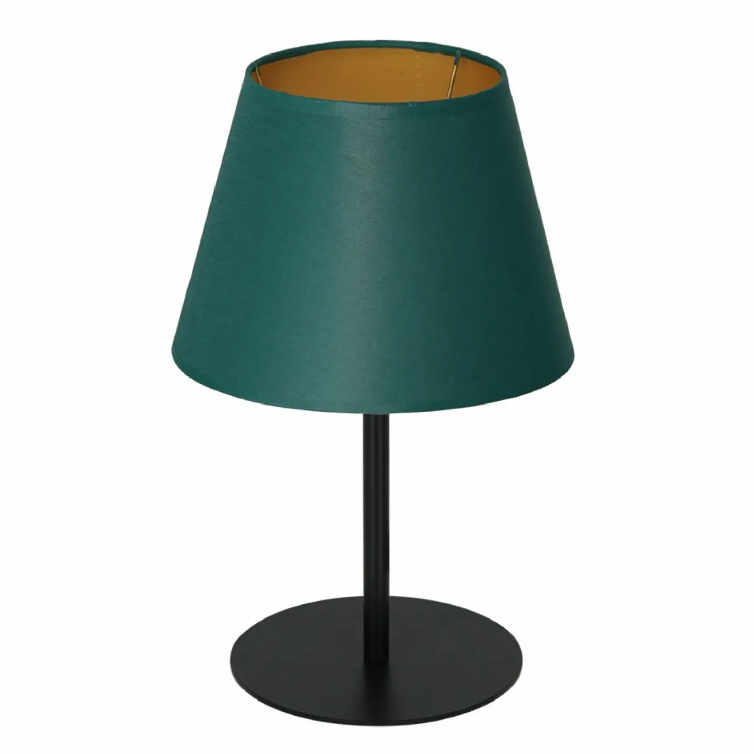 Zielono-złota lampa stołowa, stożkowy abażur LX 3559 z serii ARDEN*Sklep Kaja Best
