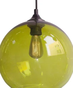 Cheap Sklep Kaja , okrągły klosz na regulowanym zwisie 31-29546-Z z serii EDISON zielony