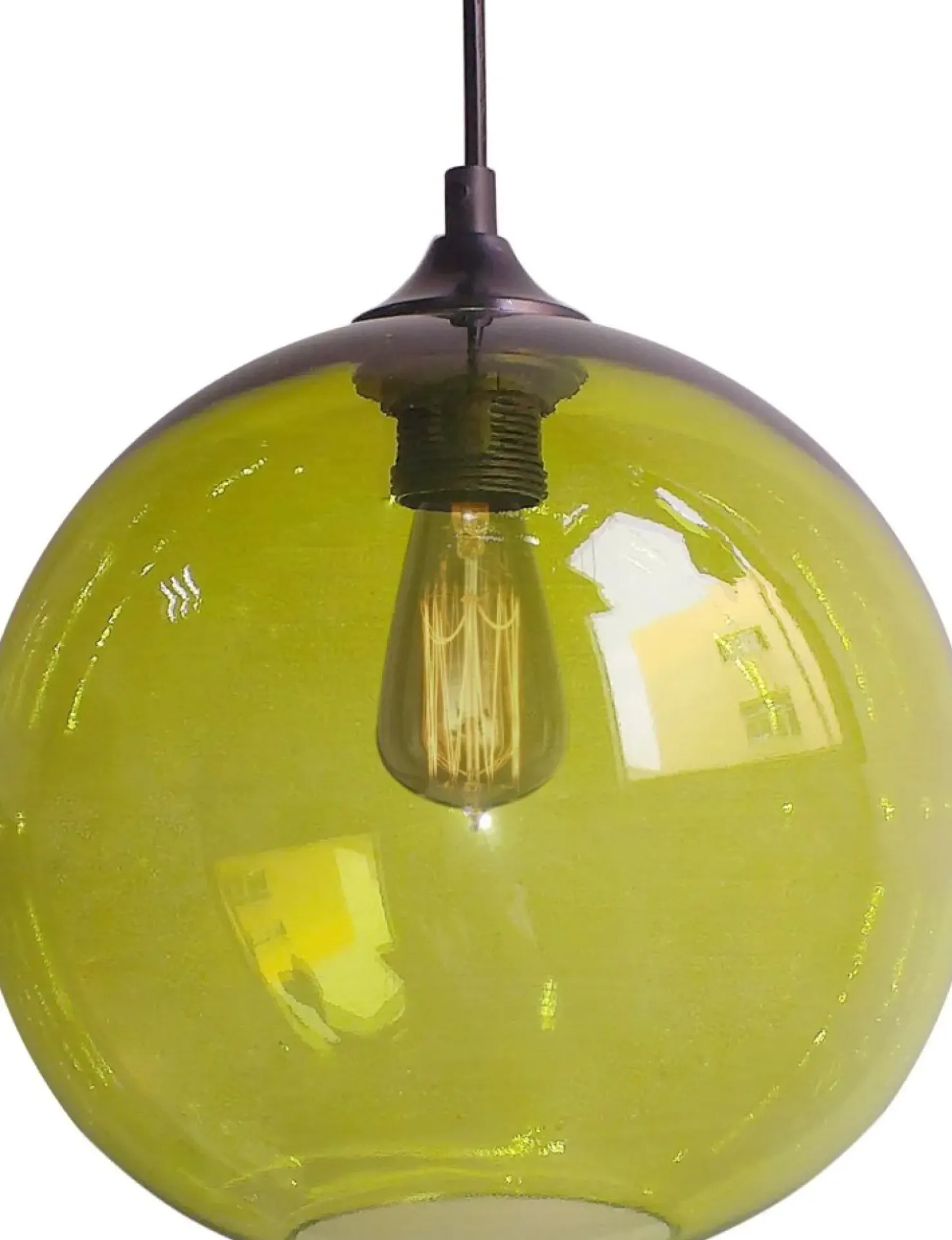 Cheap Sklep Kaja , okrągły klosz na regulowanym zwisie 31-29546-Z z serii EDISON zielony