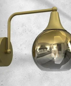 Złota, dekoracyjna lampa ścienna, kinkiet MLP8399 z serii MONTE | Kaja Oświetlen*Sklep Kaja Clearance
