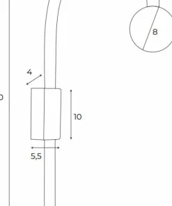 Złota, dekoracyjna lampa ścienna łuk MX W0338 ENIGMA | Kaja*Sklep Kaja Shop