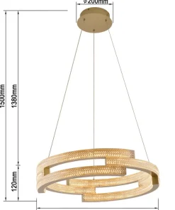 Cheap Sklep Kaja Złota, dekoracyjna lampa wisząca do salonu LP-1810/1P GD TARJA | Kaja
