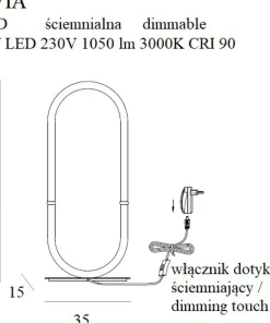 Złota, designerska lampka stołowa LED MX T0045D OLIVIA | Kaja*Sklep Kaja Online