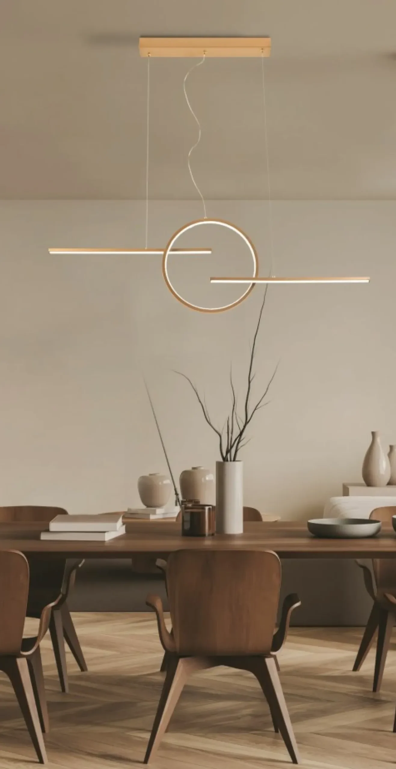Flash Sale Sklep Kaja Złota, geometryczna lampa LED nad wyspę kuchenną AZ5258 LAUREN | Kaja złotopiaskowane