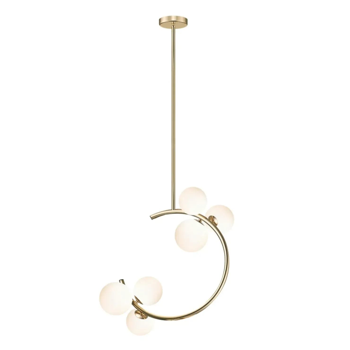 Clearance Sklep Kaja Złota lampa na sztywnym zwisie P0454-06Q-F7AA MOLECULE | Kaja