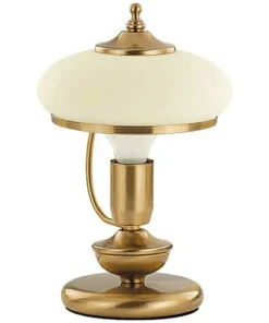 Złota lampa nocna w stylu retro, owalny klosz AL 10908 | Kaja*Sklep Kaja Cheap