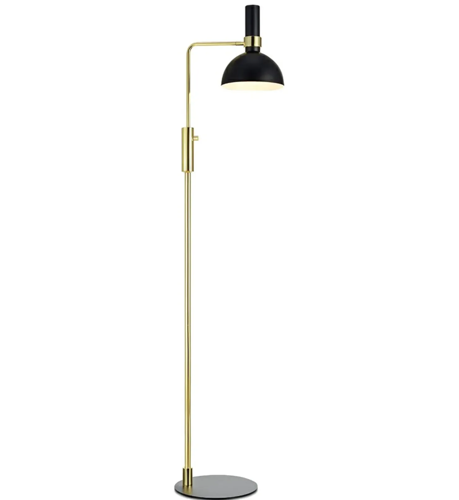 Złota lampa podłogowa czarny klosz i ściemniacz 106972 | Kaja*Sklep Kaja Clearance