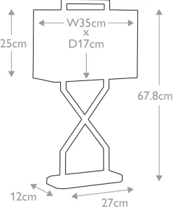 Złota lampa stołowa z abażurem CROSS-TL-IVORY z serii CROSS*Sklep Kaja Best