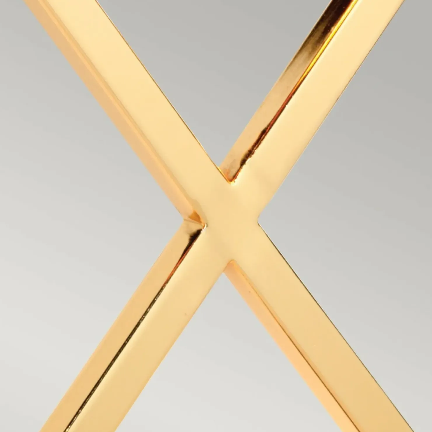 Złota lampa stołowa z abażurem CROSS-TL-IVORY z serii CROSS*Sklep Kaja Best