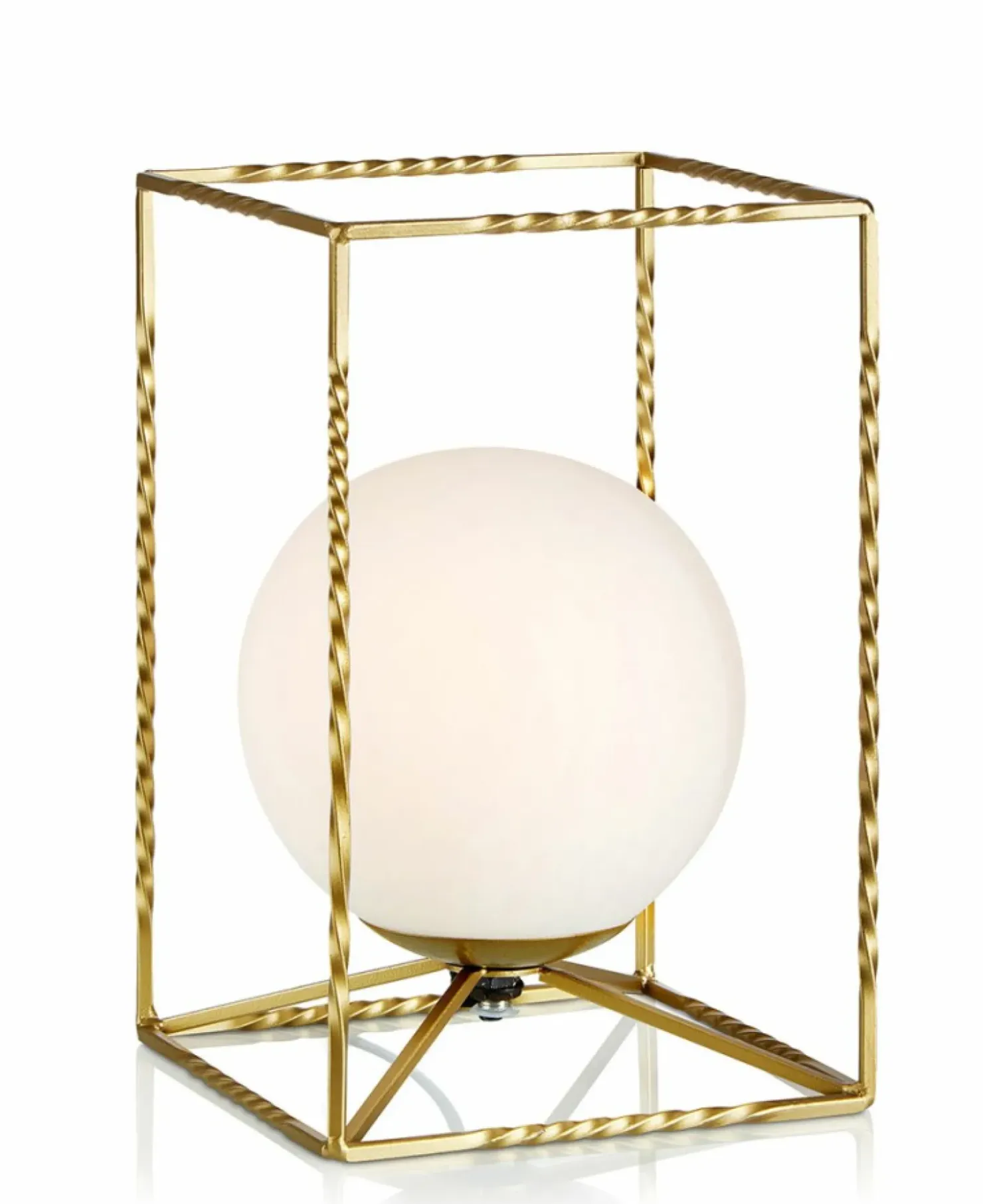 Złota lampa stołowa z białym kloszem w oprawie 107817 | Kaja*Sklep Kaja Sale