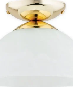 Złota lampa sufitowa alabastrowy klosz O3130 P1 ZL | Kaja Oświetlenie*Sklep Kaja Shop