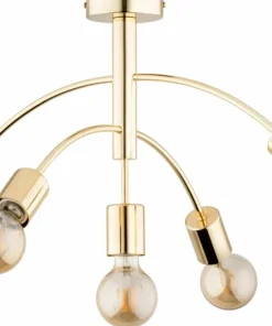 Clearance Sklep Kaja Złota lampa sufitowa bez kloszy, do sypialni AL 63156 z serii ARINI | Kaja Oświe
