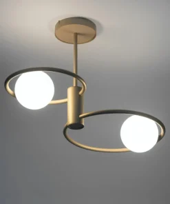 Online Sklep Kaja Złota lampa sufitowa do eleganckiej sypialni SIG 33464 z serii AQUA