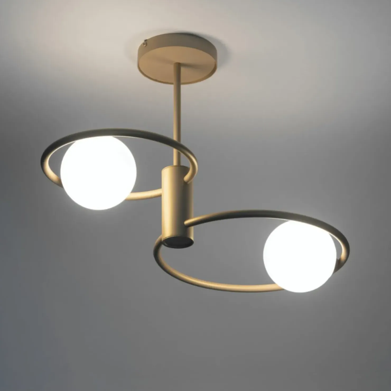 Online Sklep Kaja Złota lampa sufitowa do eleganckiej sypialni SIG 33464 z serii AQUA