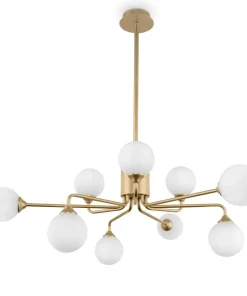 Clearance Sklep Kaja Złota lampa sufitowa w eleganckim wydaniu MOD044PL-09MG z serii ALEXIS złotymatowy