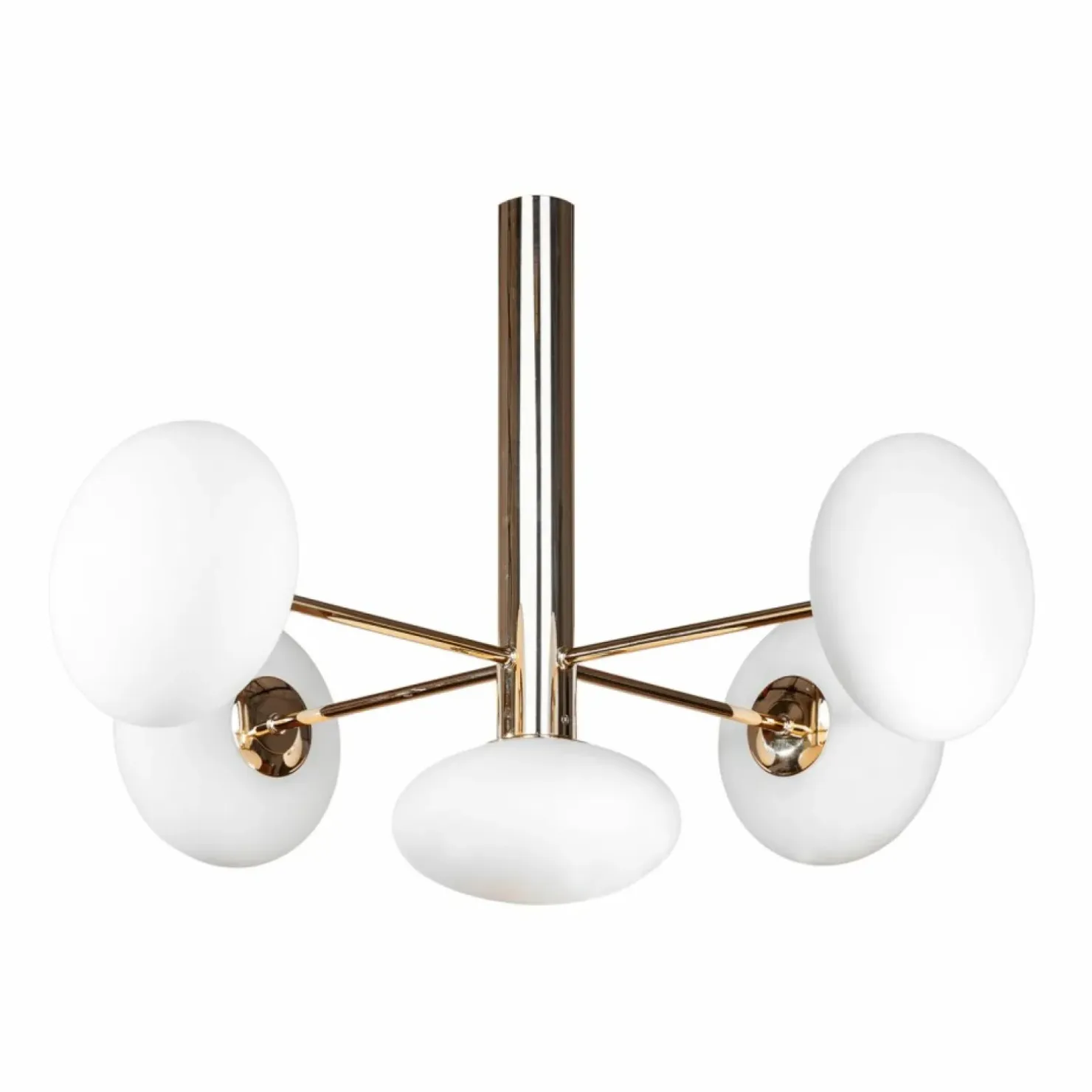 New Sklep Kaja Złota lampa sufitowa z białymi kloszami ZM 1199 OMI | Kaja Oświetlenie
