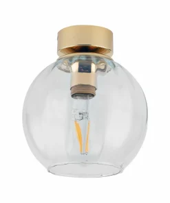 Złota lampa sufitowa z okrągłym kloszem TK 4740 z serii DEVI | Kaja*Sklep Kaja Clearance