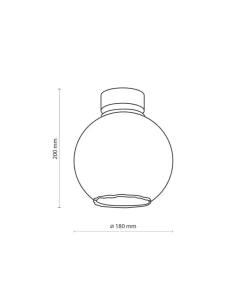 Złota lampa sufitowa z okrągłym kloszem TK 4740 z serii DEVI | Kaja*Sklep Kaja Clearance
