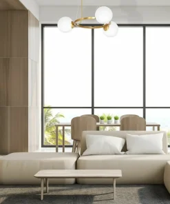 Cheap Sklep Kaja Złota lampa wisząca, białe klosze na okręgu MLP5576 z serii VIENNA | Kaja Oświet