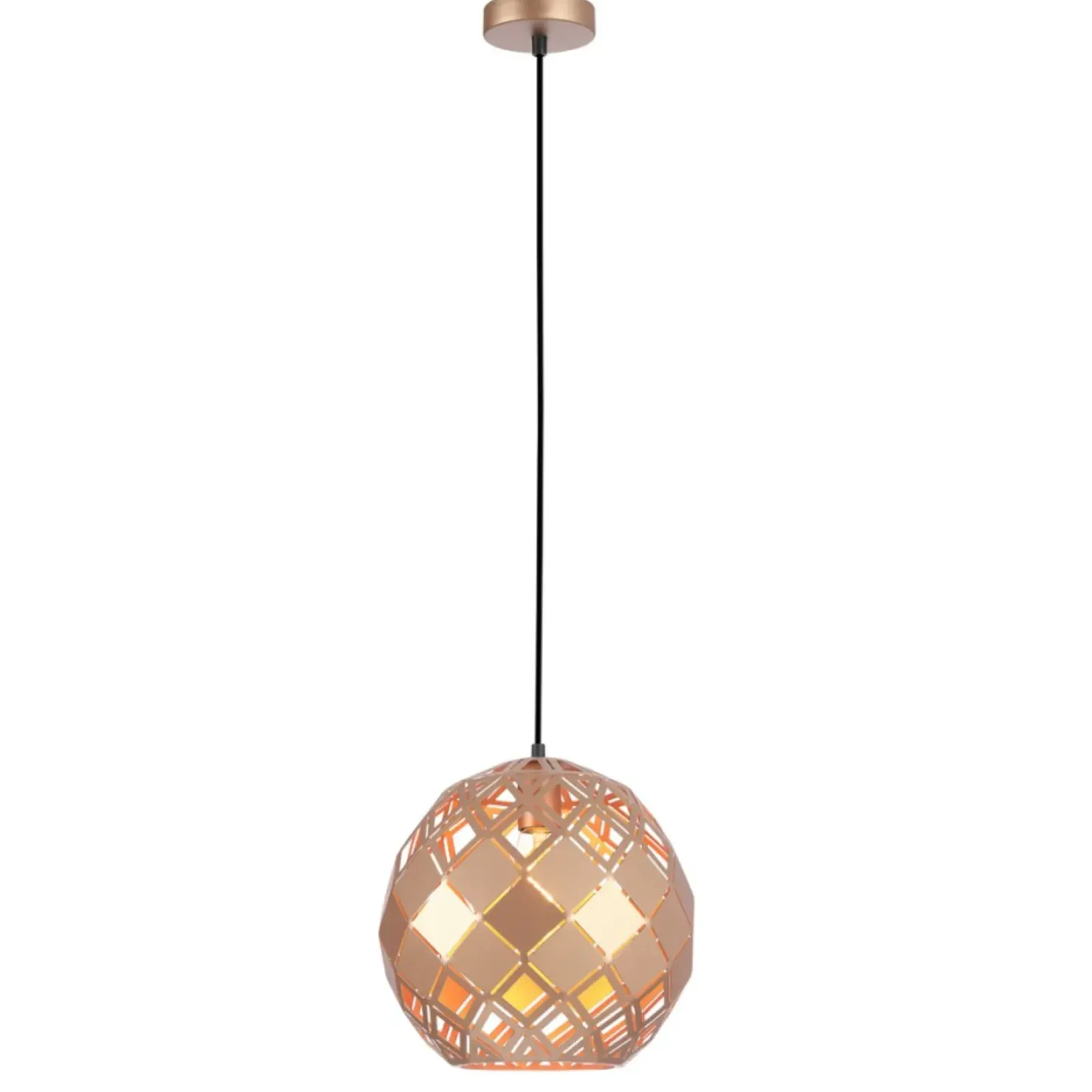 Outlet Sklep Kaja Złota lampa wisząca do sypialni PND-34221-1L-GD PAULELA | Kaja złoty