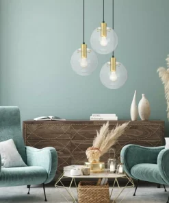 Outlet Sklep Kaja Złota lampa wisząca kula ⌀30cm LP-004/1P L GD PUERTO | Kaja