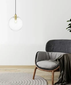 Outlet Sklep Kaja Złota lampa wisząca kula ⌀30cm LP-004/1P L GD PUERTO | Kaja