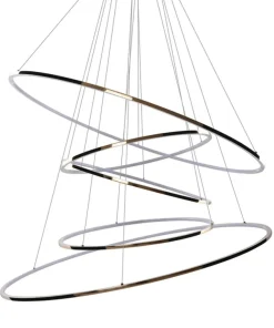 Sale Sklep Kaja Złota lampa wisząca LED na antresolę koła AZ3138 WHEEL | Kaja złoty