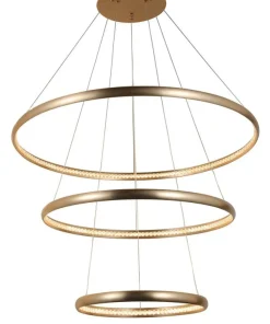 Shop Sklep Kaja Złota lampa wisząca LED okręgi do salonu AZ4429 BRIGHTON | Kaja złoty